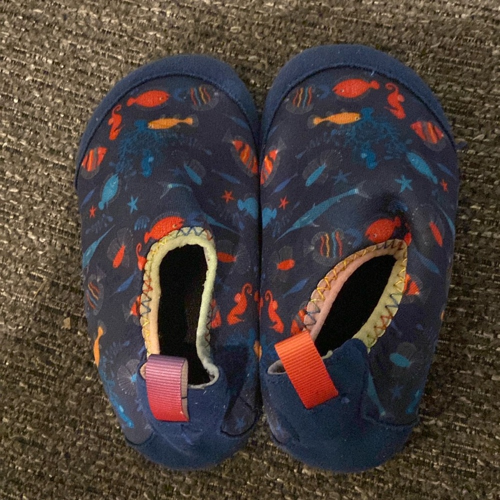 Boys Fish Wet Shoes